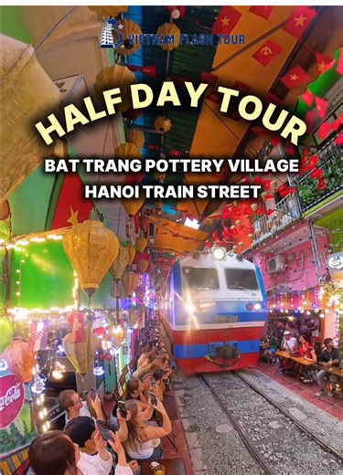 Half-Day Tour to Bat Trang Pottery Village, Hanoi Train Street & Hanoi Old Quarter 🇻🇳 Tour Highlights: • Explore Bat Trang Pottery Village – a 700-year-old ceramic village • Walk through local alleys and try making your own pottery • Enjoy egg coffee at Hanoi Train Street • Relax with a cyclo ride around the lively Hanoi Old Quarter 📩 DM us to book your Hanoi experience! ————————————————- Address:📍 9E Dinh Liet Street, Hanoi WhatsApp: 📲 84 967 991 441 Website: 🌐 VietnamFlashTour.com #vietn