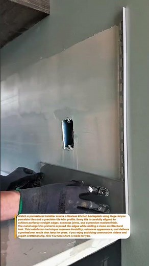 Perfect Kitchen Backsplash Installation #TileWork #Construction #Satisfying