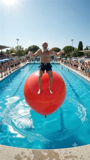 swimming pool #obstaclechallenge #old #swimming #man