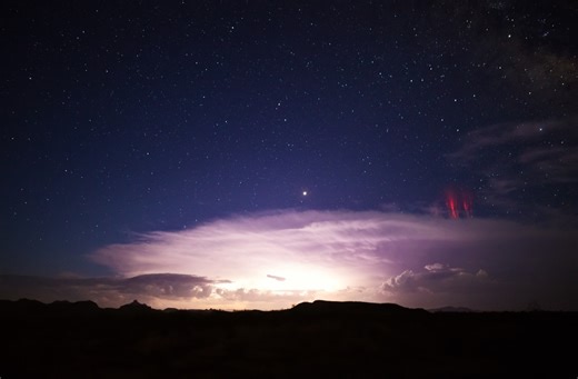 Strange red lights in N.J. sky? Not drones, but rare ‘red sprites,’ expert says.