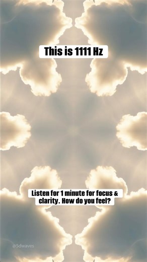 1111 Hz Frequency Meditation & Sound Experiment. Listen for 1 minute at a comfortable volume for focus & clarity. How do you feel? ✨ #meditation #meditationmusic #1111hz #frequency #spiritualjourney #mentalhealth #brainwaves #soundtherapy #healingtones | 5D Waves