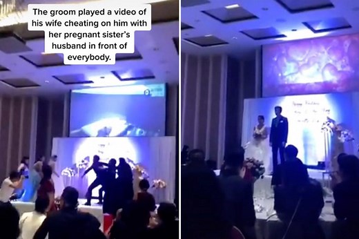 Shocking video shows groom expose bride’s affair with her brother-in-law at wedding
