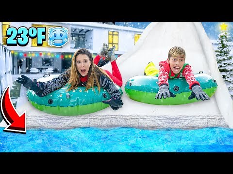 We Turned our Backyard into a SNOW PARK!! 🎄☃️