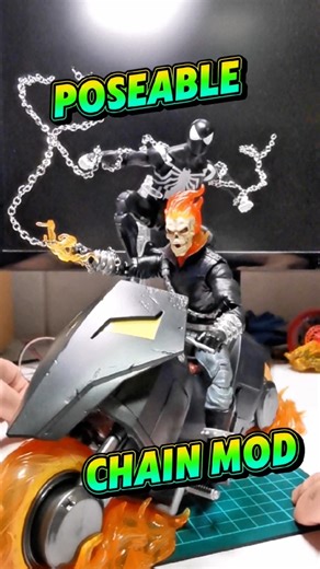 Poseable Chain Mod for Spider-Venom and Ghost Rider Marvel Legends Hasbro Pulse Action Figure Custom
