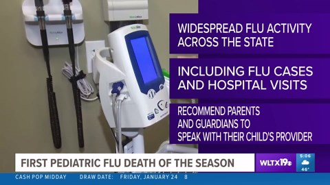First pediatric flu-related death confirmed by SC Department of Health