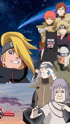 🧠Deidara vs Gaara, Kankuro, and Temari #anime #naruto #animebattle #gaara