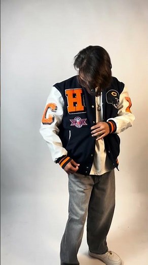 Men’s Chicago Bears Mashup Classic Rib Varsity Jacket | NFL Style 26% OFF | Vanquishe