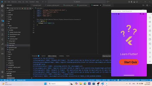 🚀 Excited to share my new Flutter project!I’ve just completed a simple Quiz App built with Flutter, where users can answer multiple-choice questions and select only one answer per question.🔧… | Kirolos Emad | 15 comments