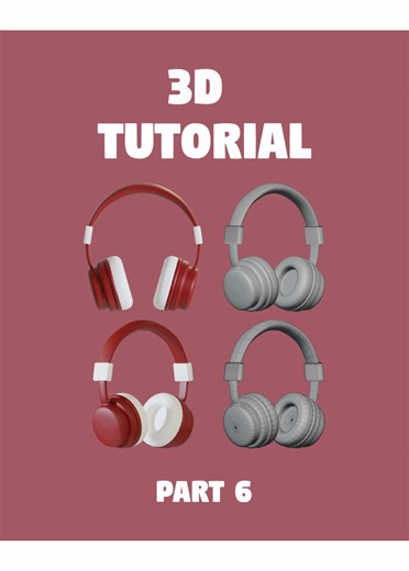 3d headphone modeling result 🎧 #3dblender #headphones #3dmodeling #fyp #3dtutorial