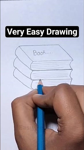 how to draw a book easily | easy book drawing step by step #drawing #easydrawing #books