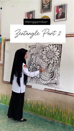 C A H A Y A on Instagram: "Temen2, siapa di sini yang suka gambar seperti ini. Oh iya, bu cahaya buat video tutorialnya menggunakan Mic Wireless Saramonic Air ini. Jadi suasana yang berisik banget bisa jadi tenang. Yang mau samaan, ada di bio aku linknya ya! No.162! #guru #guruindonesia #guruseni #tutorialmenggambar #zentangle #Saramonic #Saramonicair #wirelessmicrophone"