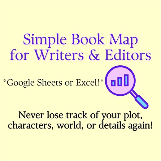 Simple Book Map for Writers and Editors, Plot Planner, Story Outline | Digital Download - Etsy