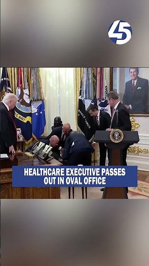 Healthcare executive passes out in Oval Office