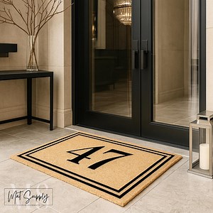 X-LARGE Double Door Doormat, Customized Coir Doormat, Extra Long Doormat, Extra Large Doormat, 60" Doormat, Extra Wide Welcome Mat, Custom - Etsy