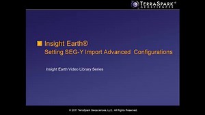 Loading and Importing SEG-Y Files – Advanced Settings
