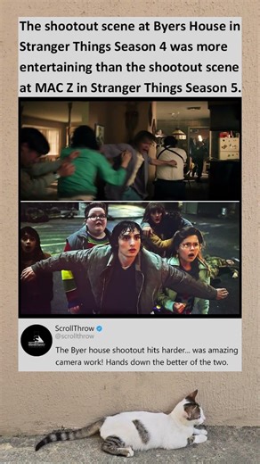 Stranger Things 4 Byers House Shootout was more entertaining than ST5 MAC Z Shootout #strangerthings