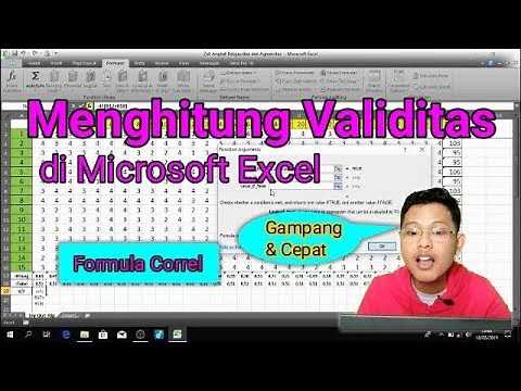 Menghitung Validitas Di Microsoft Excel Menggunakan Formula Correl