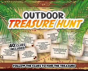 Outdoor Treasure Hunt | Outside Treasure Hunt | Scavenger Hunt Outdoor | Treasure Hunt Cards | Clue | Outside Treasure | Printable - Etsy Australia