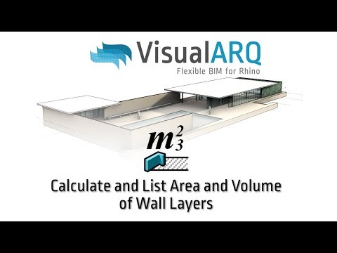 How to Calculate and List Area and Volume of Wall Layers in Rhino with VisualARQ