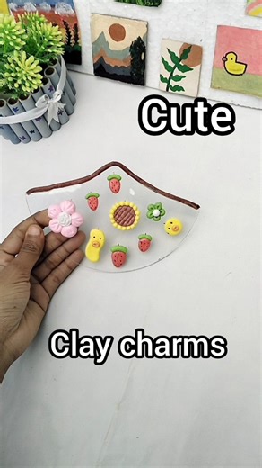 Cute Clay Charms🤩| Easy Super Clay Ideas💡| #superclay #claycharms #clayart #art #viralshorts #shorts