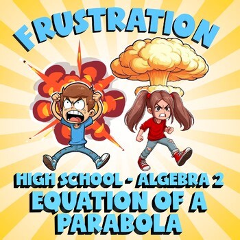 Equation of a Parabola FRUSTRATION Math Game - No Prep Algebra 2 Review Activity