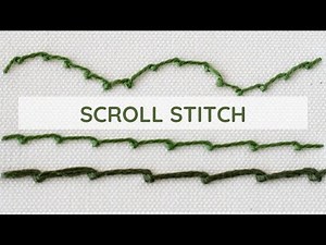How to Embroider Scroll Stitch | Step-by-Step Tutorial for Beginners