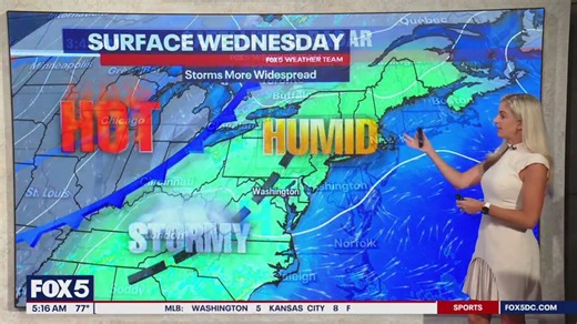 DC weather: Cloudy, humid with chance for storms Wednesday