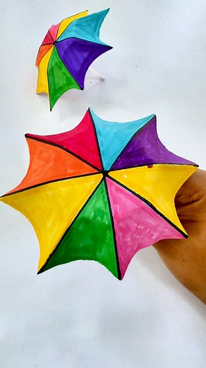 8.4K views · 60 reactions | DIY Umbrella ☂️/ Paper Umbrella Making - papercraft - love - diy - shorts - Sompa | Sompa art and craft | Facebook