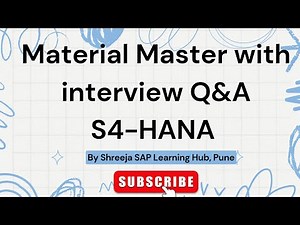 Material Master in S4-HANA with interview question's | SAP MM | SAP Courses in Pune