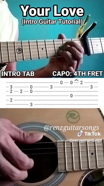 Learn to Play Your Love by Alamid on Guitar