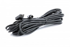 USB Micro Power Cable, Car DVR Camera Extension Cable 4pin for Vehicle Rear View Camera Video Monitor Isolated on White Background Stock Image - Image of background, network: 233619147