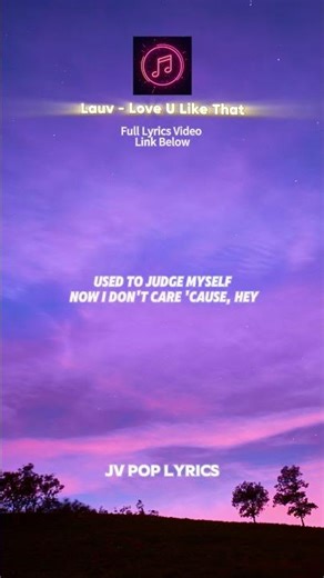 Lauv - Love U Like That [ Full LYRICS VIDEO ] ☝️☝️☝️