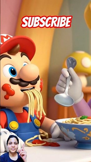 Mario's eating Spaghetti Meme Animation 🚀MiniCaricature👽 #shorts