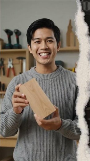 Man making wooden headphone stand #wood #woodworking #diy #woodscraft