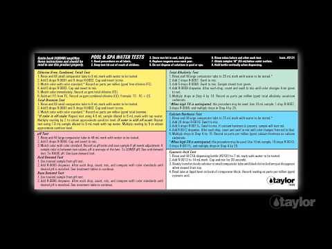 Taylor’s Water-Testing & Treatment Guide