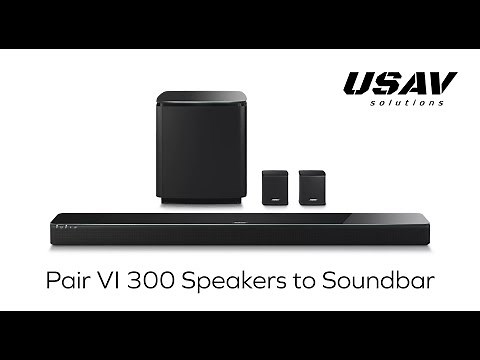 BOSE VIRTUALLY INVISIBLE 300 WIRELESS SURROUND SPEAKERS - How to connect to SoundTouch 300 Soundbar