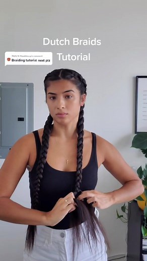 Reply to @liltoothlessp enjoy me doing my Dutch braids #hairtutorial #dutchbraids #hair #hairlook #hairstyle