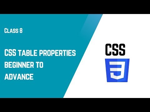 CSS Table Properties Explained | Styling HTML Tables with CSS | Beginner Guide