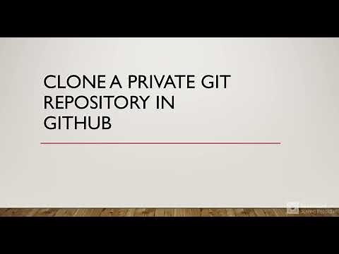 Clone a Private Git Repository in GitHub