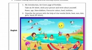 EnglishMy Introduction, for Cover page of Portfolio.Take an A... | Filo