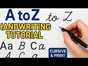 Learn Beautiful Cursive & Print Letters: A to Z |writing Tutorial Step-by-Step|@sinhaa-007