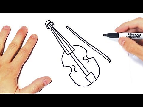 Cómo dibujar un Violin Paso a Paso | Dibujos de Instrumentos Musicales