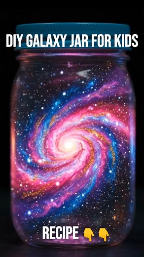 DIY Galaxy Jar Materials 1 clean glass jar with lid (8–16 oz mason jar works best) Tempera paint in at least two contrasting colors (for example: purple and blue, or pink and teal) Cotton balls (about 10–20, depending on jar size) Fine glitter (silver, gold, or iridescent) Water Spoon or stick (for pressing the cotton gently) Instructions Step 1: Create the Base Layer Fill the jar about one-third full with water. Add several drops of your first paint color (such as blue). Seal the lid tightly an