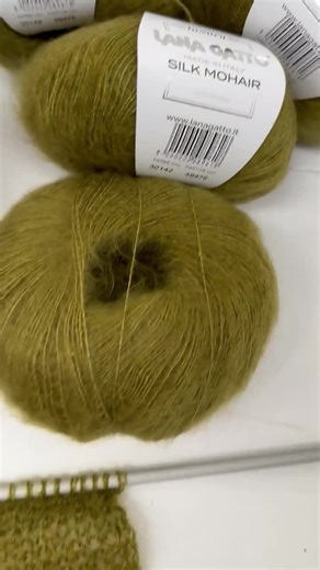 Moss Green Mohair Silk & Merino Wool Yarn Set: Luxury Lace Knitting - Etsy