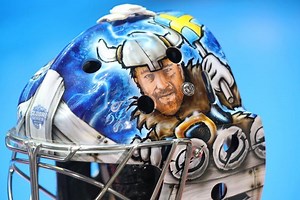 Swedish defenseman Victor Hedman had an idea for a Tampa Bay Lightning goalie mask to celebrate the team's trip home to his native Sweden: Gasparilla meets Vikings. One Swedish mask painter -- Dave Gunnarsson -- knew he could help. | NHL