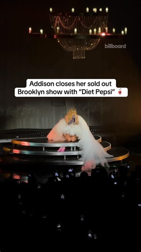 billboard on Instagram: "@addisonraee quenched the thirst of her fans with her Hot 100 breakthrough hit, “Diet Pepsi” 🥤 The song concluded a vibrant, playful set at her sold out show at the Brooklyn Paramount. 🍎🗽"