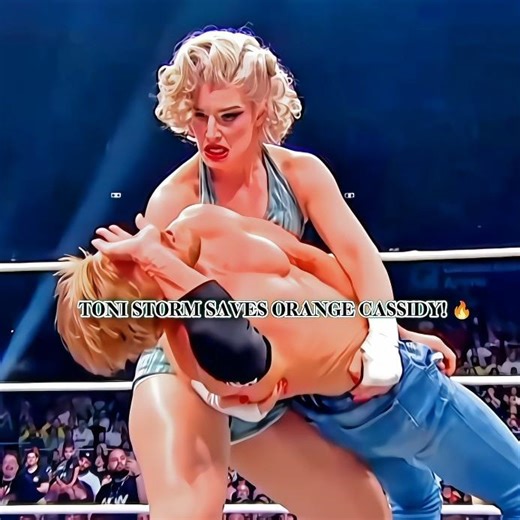 TONI STORM SAVES ORANGE CASSIDY! 🔥#shorts #wwe #Aew shorts #orange