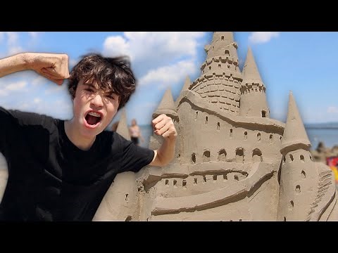 BUILD A GIANT SANDCASTLE! (it's so cool)