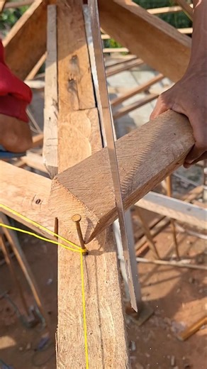 Pyramid roof model wooden corner joints for precision #constructionchannel