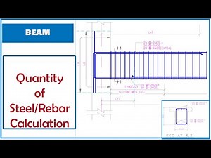 Quantity of Steel Rebar Calculation in Beam